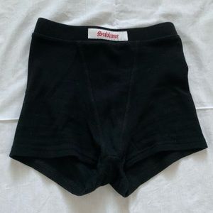 Highrack Sublime Black Ribbed High Waisted Brand Shorts Size XS